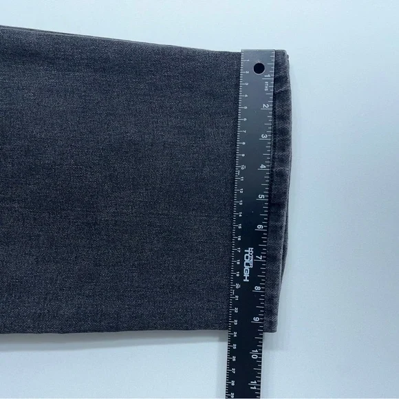 Spanx Wide Leg Jeans Womens Size 1X Regular Heavy Black Stretch Denim 37x28 - Picture 10 of 16